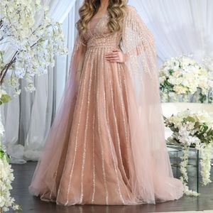 Modest Blush Pink Ballgown